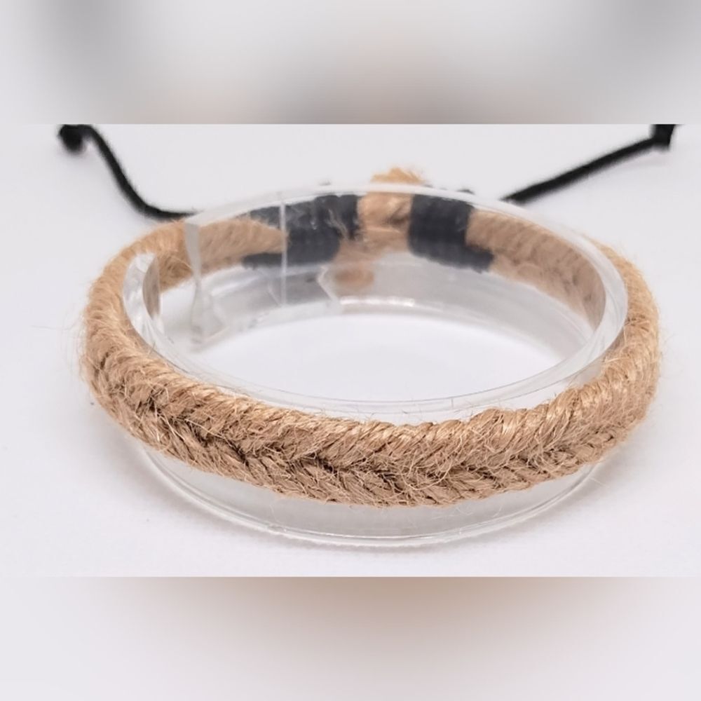 Men's bracelet braided rope brown‎ new e12